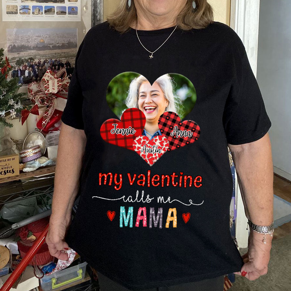 Personalized Valentine's Day Shirt My Valentine Calls Me Mama Shirt