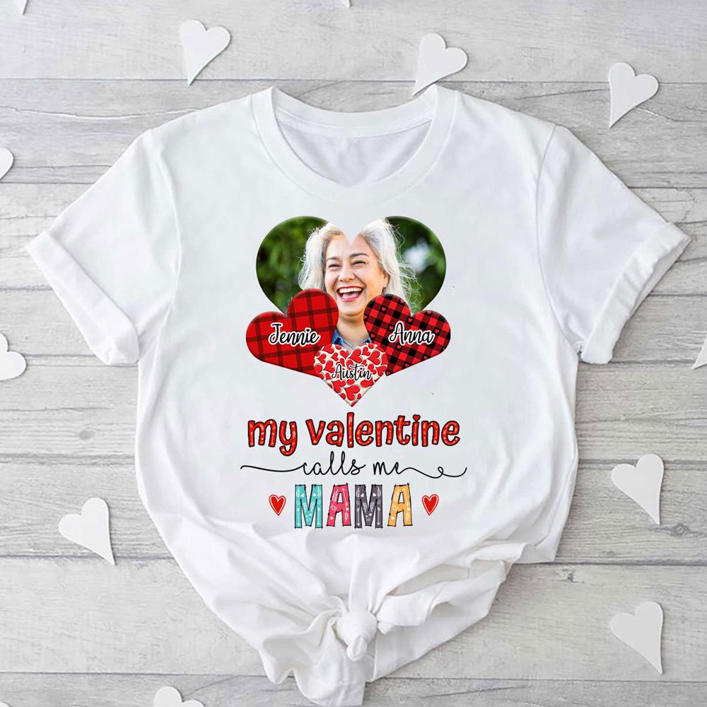Personalized Valentine's Day Shirt My Valentine Calls Me Mama Shirt