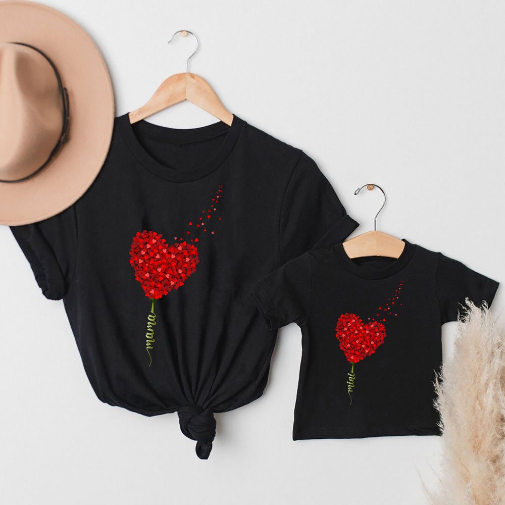 Mommy And Me Mama Mini Heart Matching TShirt
