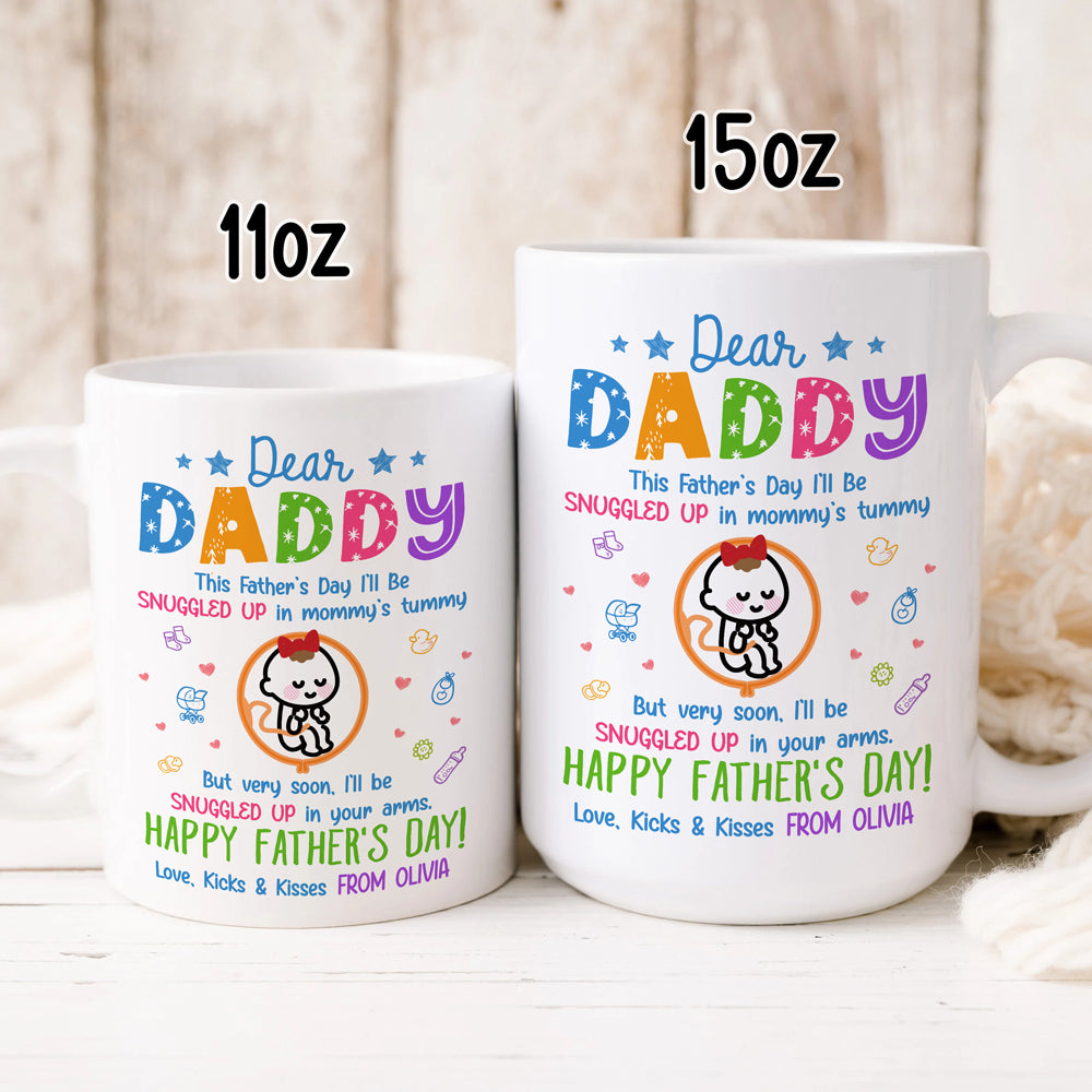 73503-Father's Day Expecting Dad To Be From The Bump Funny Personalized Mug H0