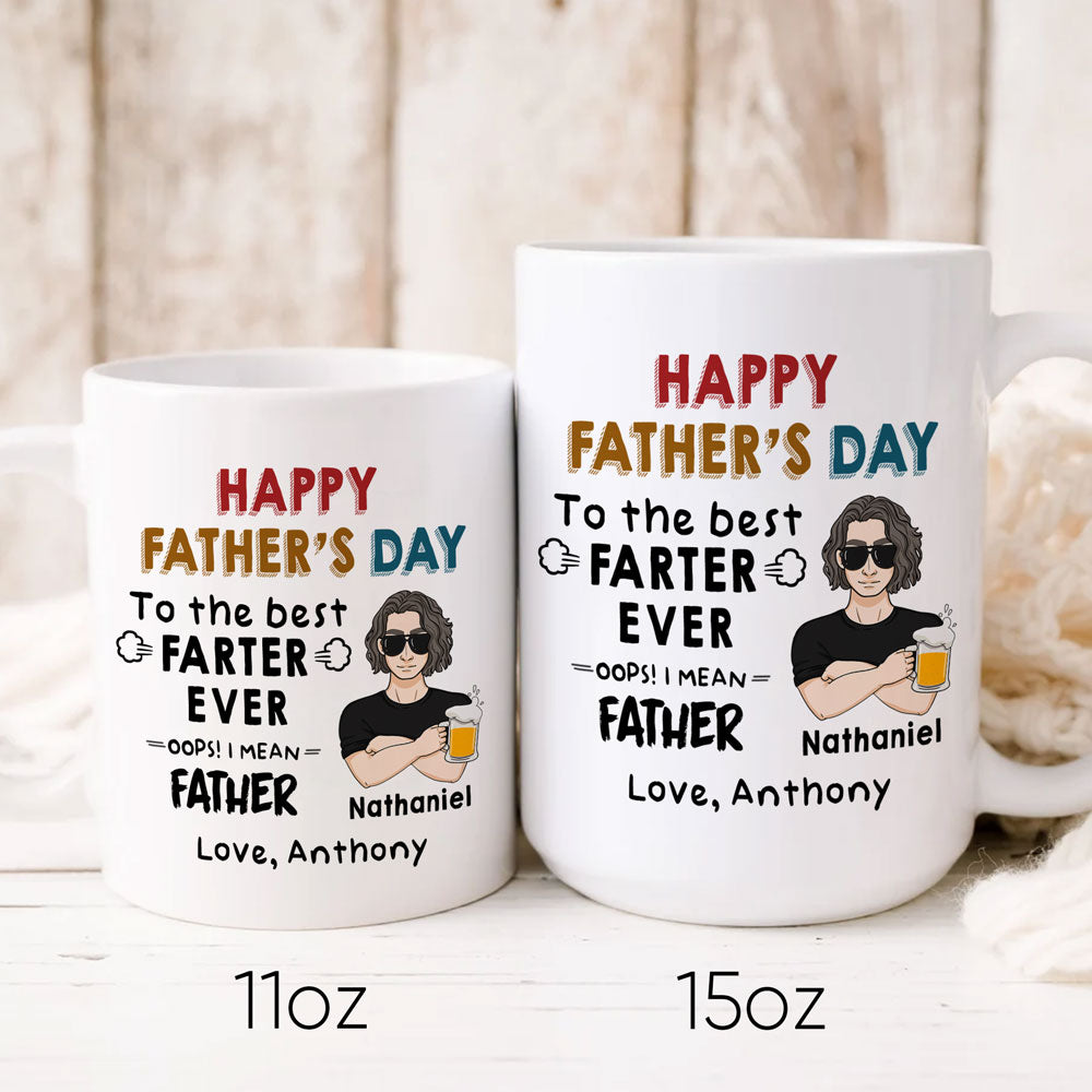 74035-Dad Greatest Farter Funny Father's Day Best Dad Personalized Mug H0