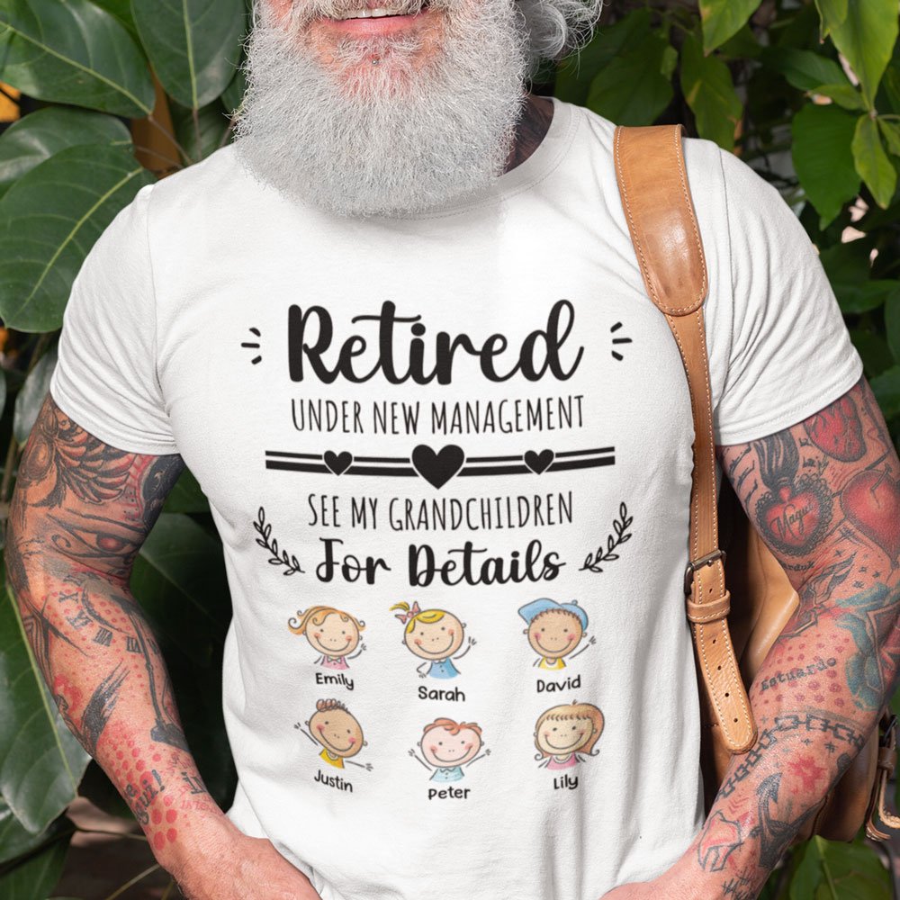 Grandparent Retired Grandchildren Retirement Cute Personalized Shirt