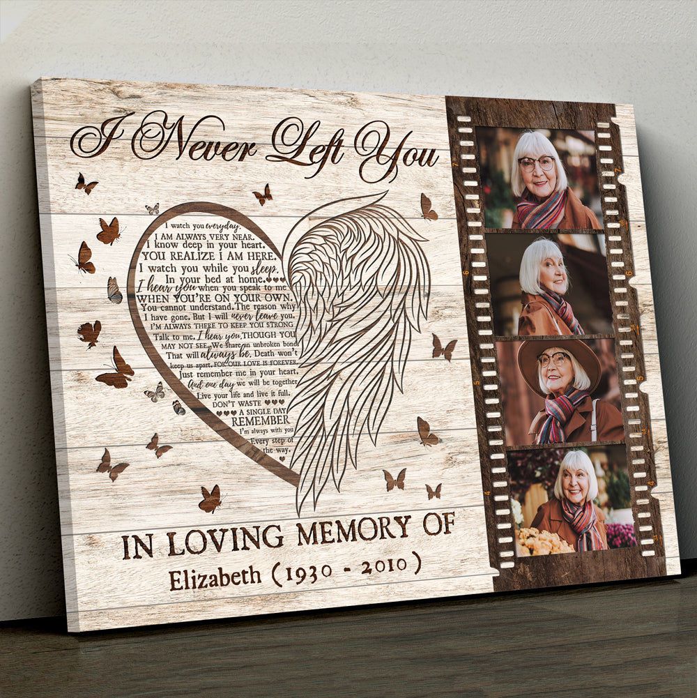 78454-Angel Wings Memorial Sympathy Loss Of Dad Mom Personalized Canvas H3