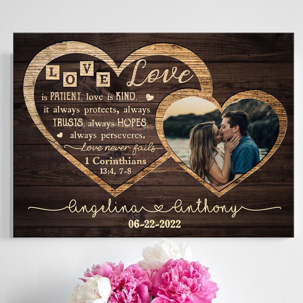 79150-Wife Husband Anniversary Couple Love Custom Year Personalized Canvas H4