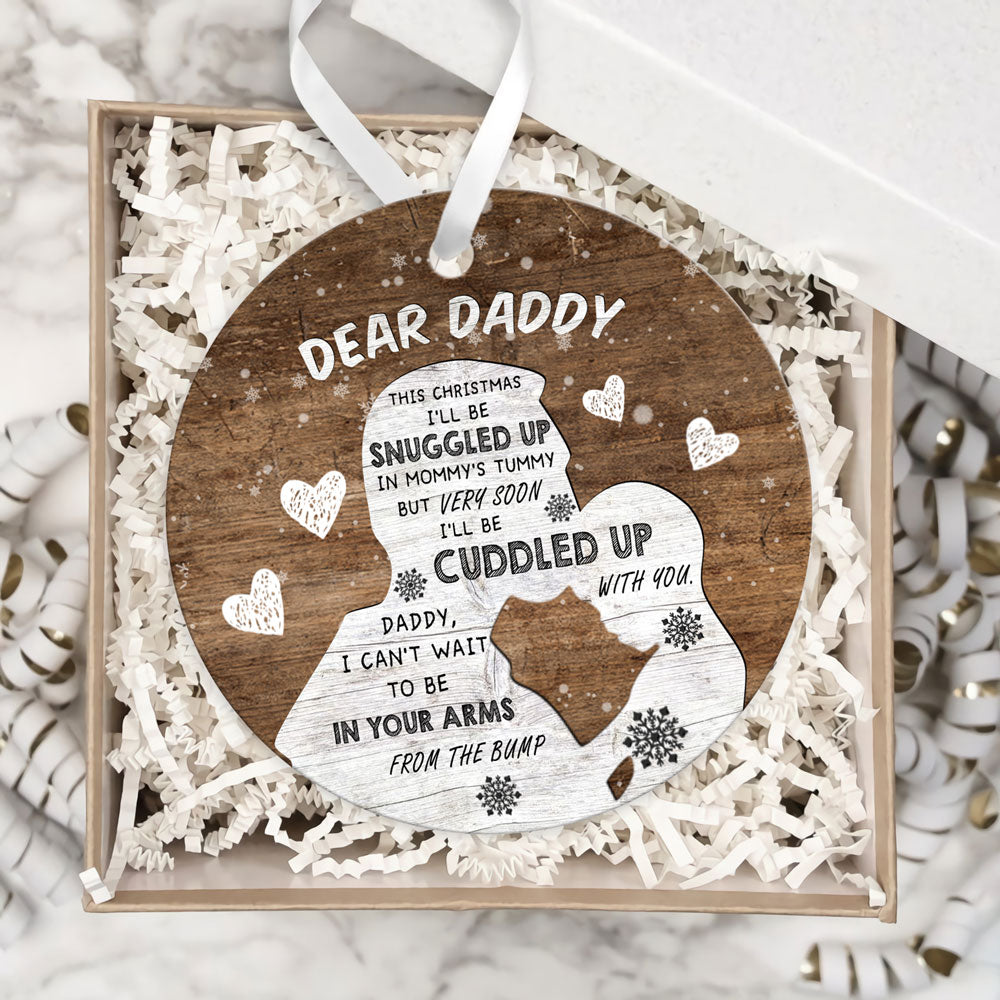57246-I Can't Wait To Be In Your Arms Christmas Ornament Gift For Dad To Be H1
