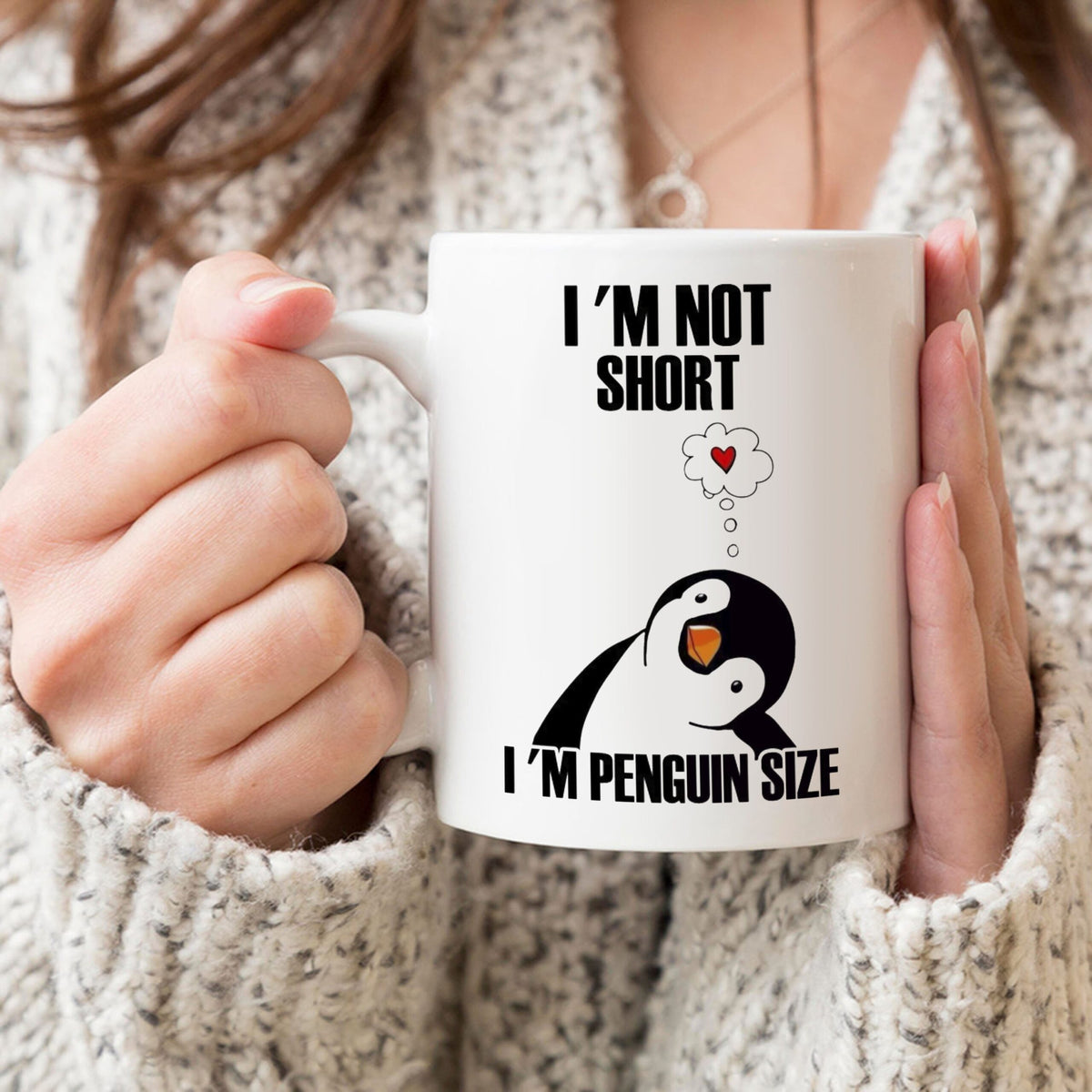 Lovely penguin gifts I'm not short i'm penguin size coffee mug