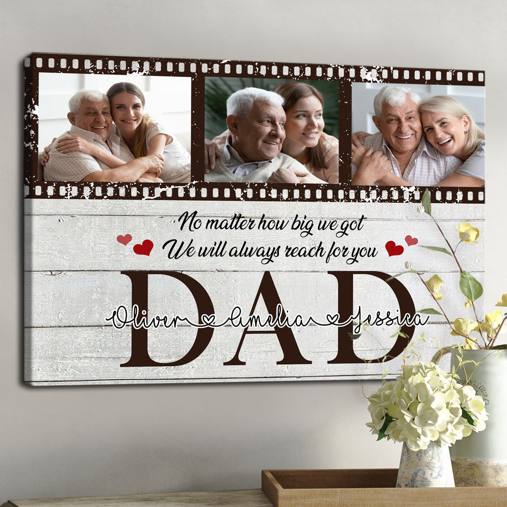 74233-Dad Father Daughter Son Film Roll Meaningful Personalized Canvas H4