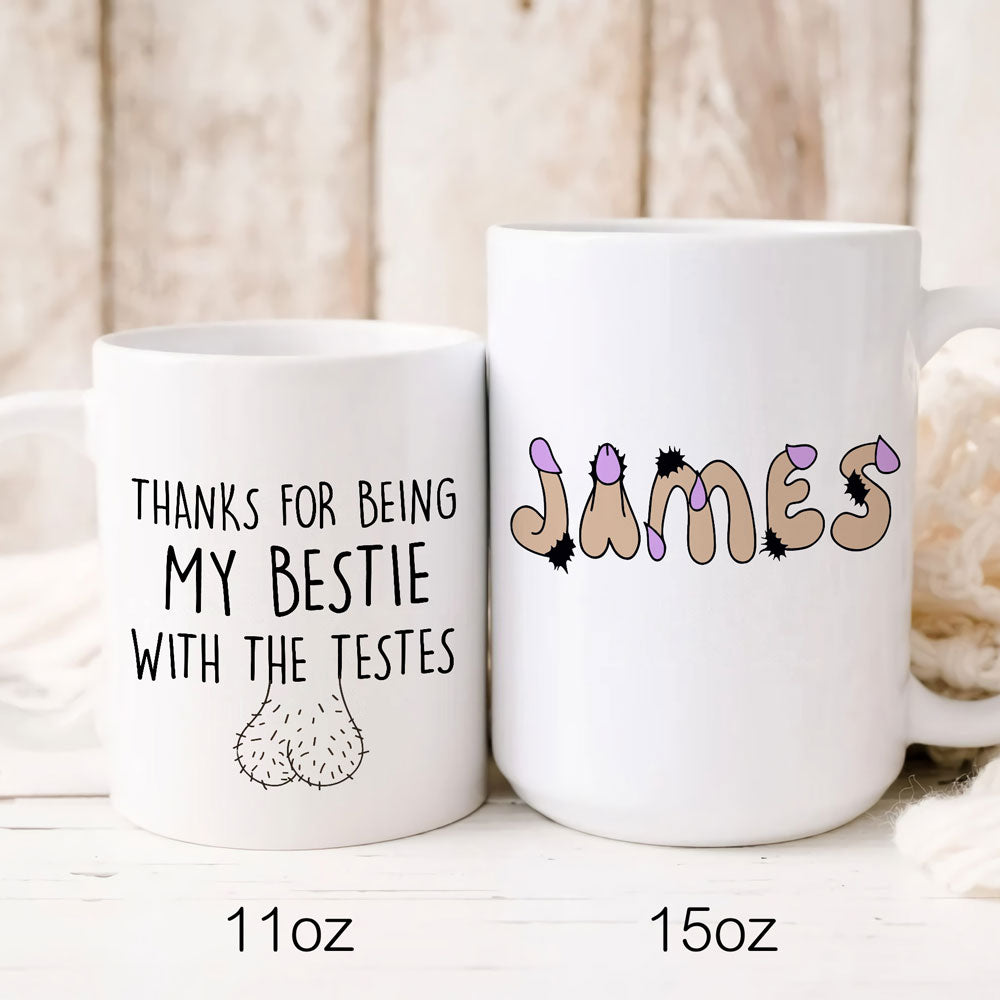 76209-Best Friends Guy Male Besties Testes Funny Personalized Mug H0