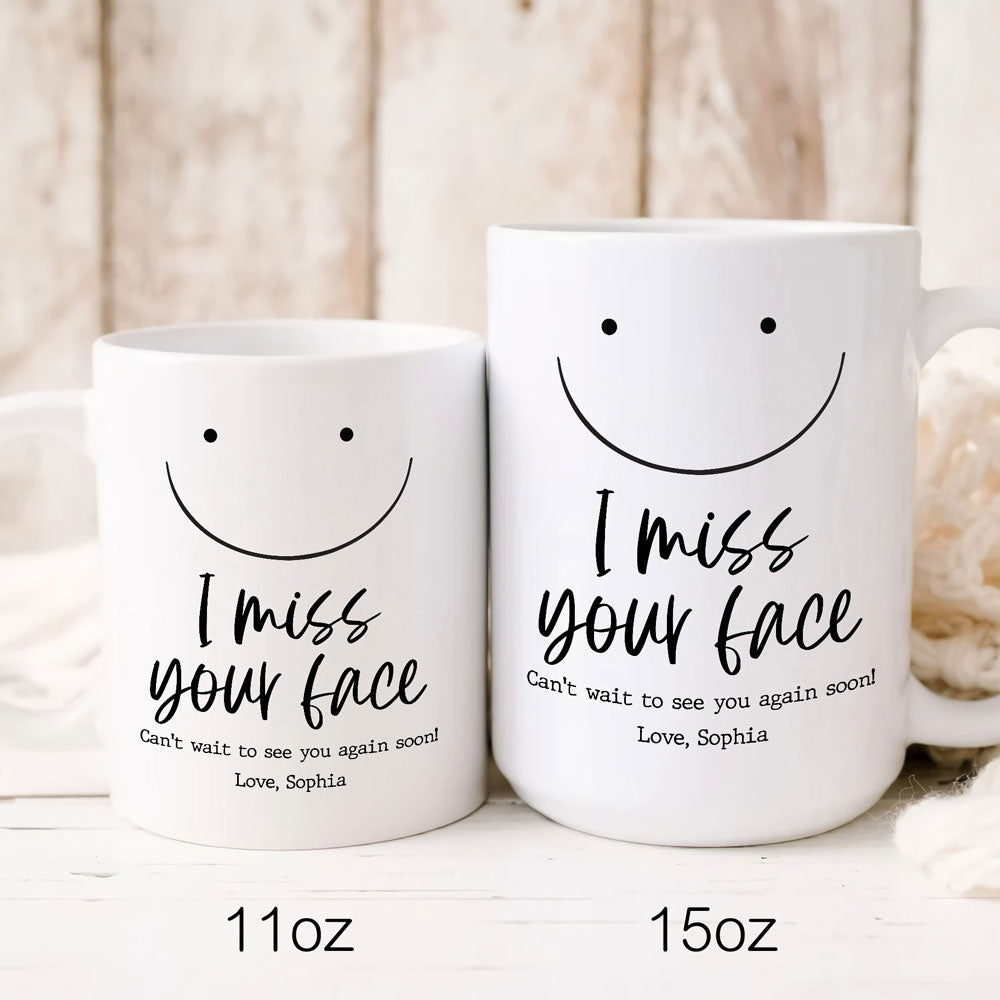 77228-Distance Best Friends BFF I Miss Your Face Meaningful Personalized Mug H0