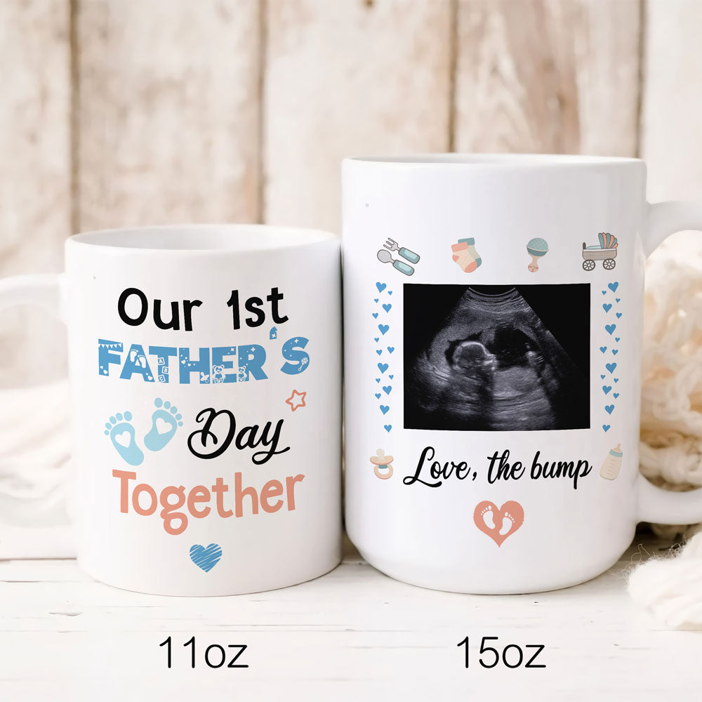 73814-Father's Day Expecting Dad 1st Happy Meaningful Personalized Mug H0
