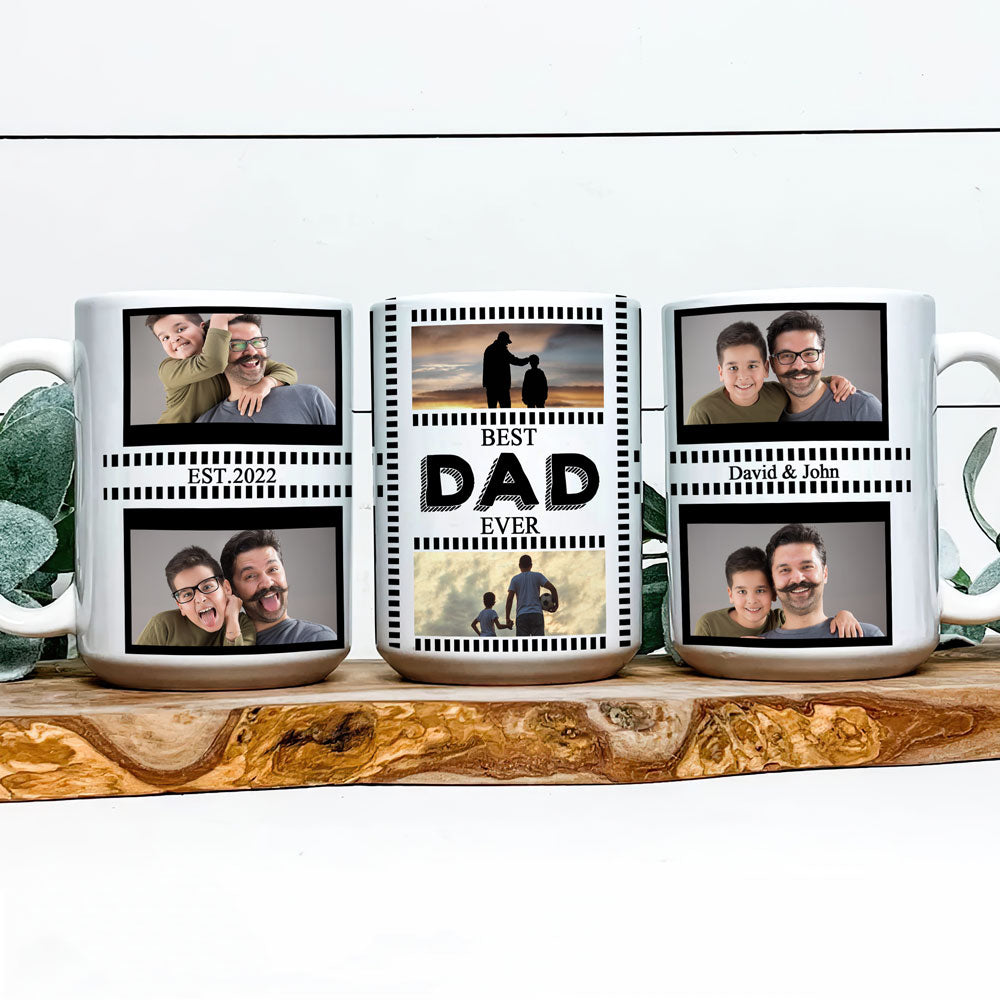 74208-Best Dad Father Daughter Son Ever Meaningful Personalized Mug H0