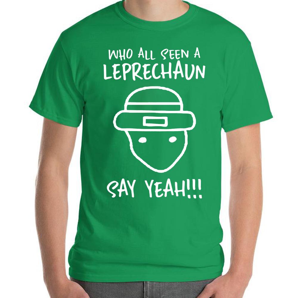 See Leprechaun Funny Sketch Tshirt For St Patrick's Day