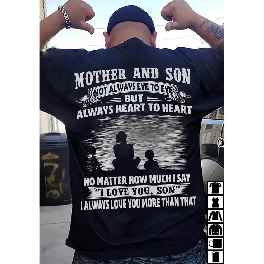 Mother And Son Always Heart To Heart Shirts Mother And Son Gift