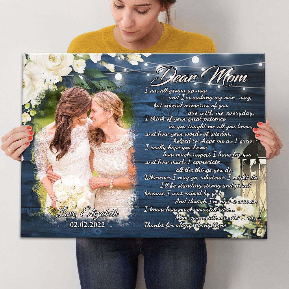 Personalized Wedding Gift For Mother Of The Bride From Daughter Canvas