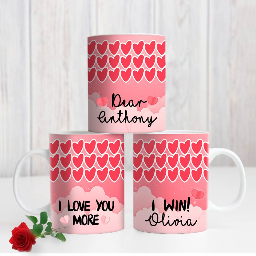 63136-Personalized I Love You More Valentine's Day Gift For Boyfriend, Girlfriend, Husband, Wife, Anniversary Gifts For Him Mug H0