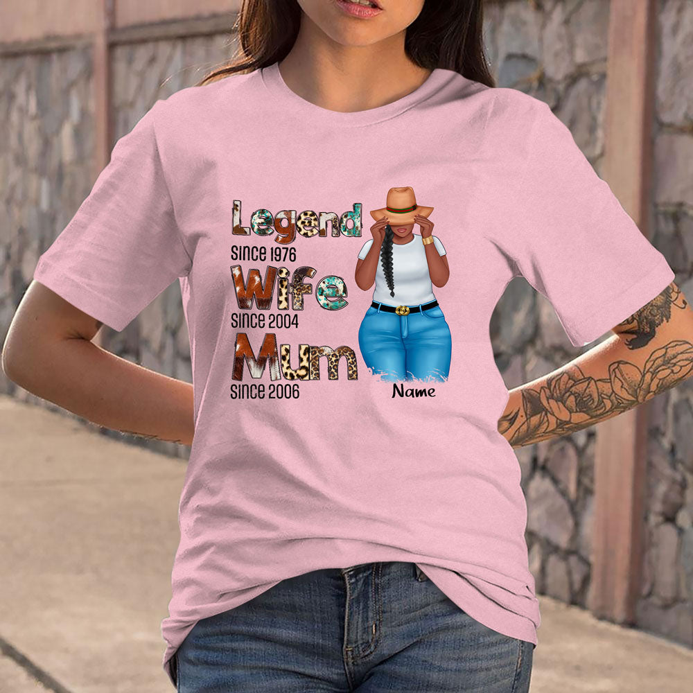 Personalized Legend Wife Mum Shirt