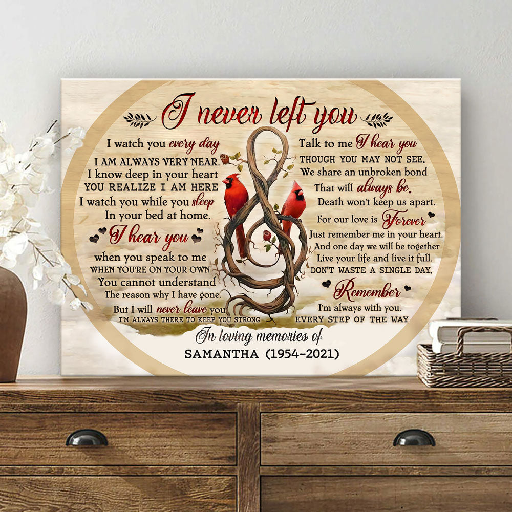 60600-Personalized Memorial Canvas, I Never Left You Canvas H2