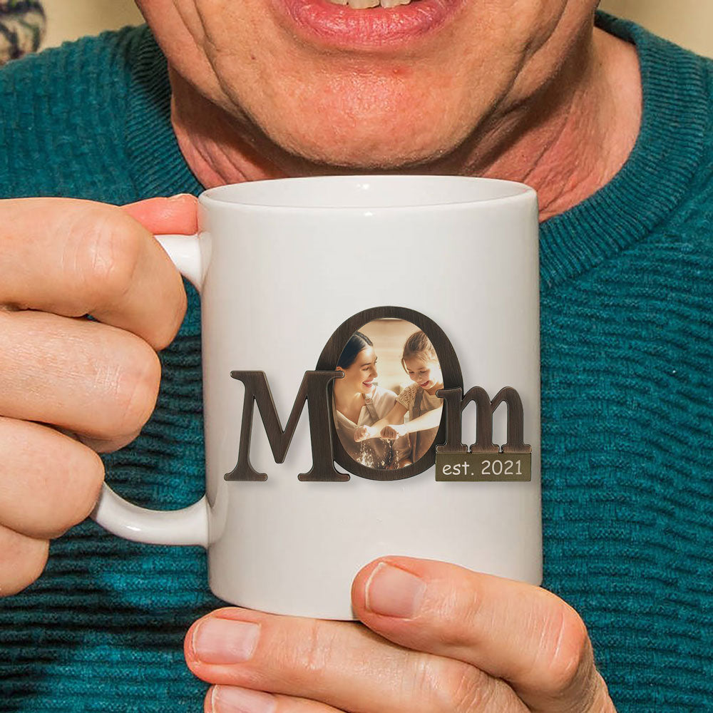 62757-Personalized Mom And Dad Est 2021 Coffee Mug, Dad Est 2021 Mug, Mom Est 2021 Mug, New Parents Mug H2
