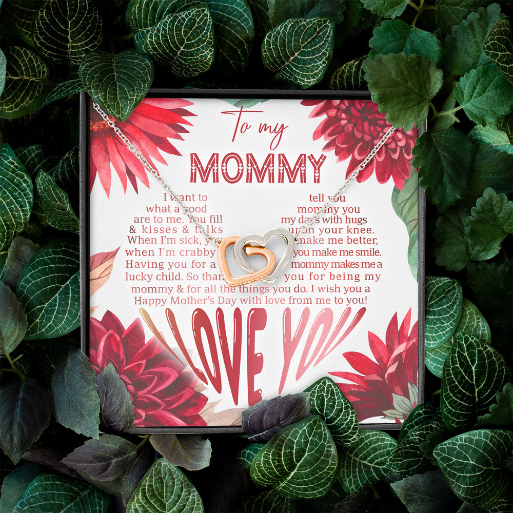 Personalized To My Mommy I Love You Necklace Card