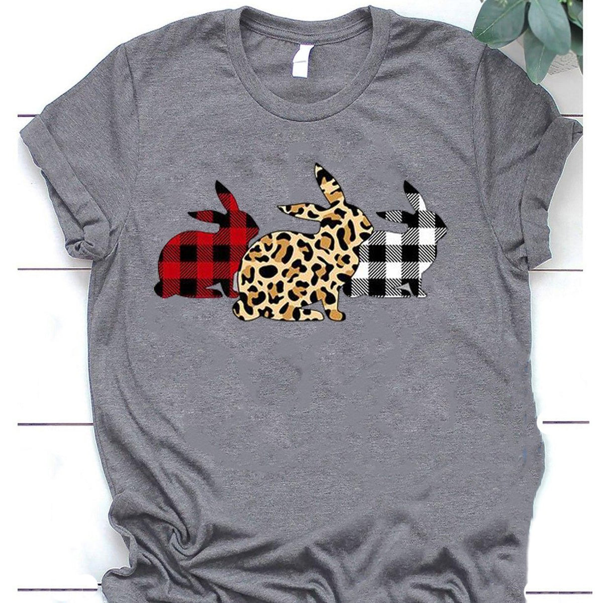 Leopard bunny easter shirt