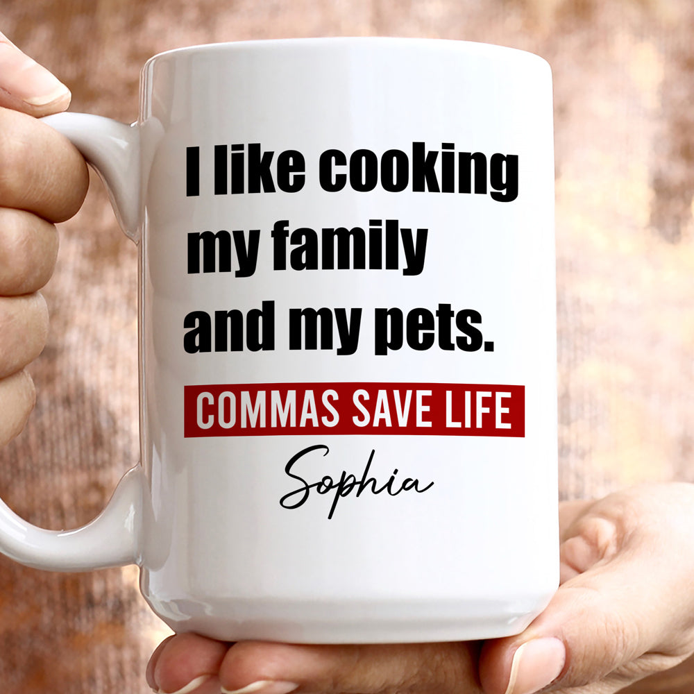 Reading Book Lovers Commas Save Life Funny Personalized Mug