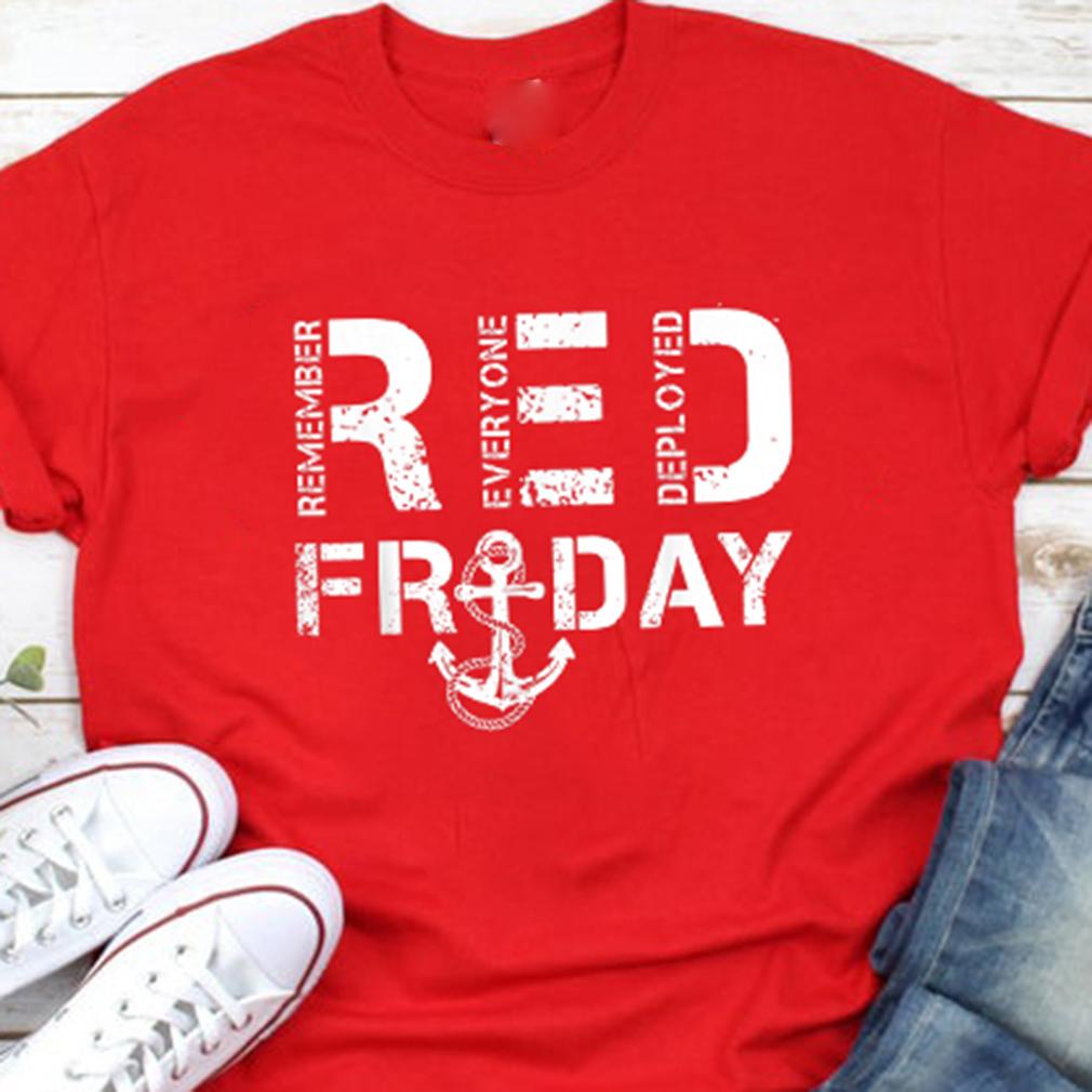 Red friday Red friday military support navy soldiers tshirt