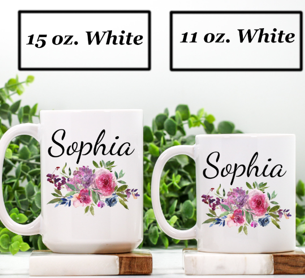 Personalized Name Mug for Women & Girls, Custom Name Coffee Mug