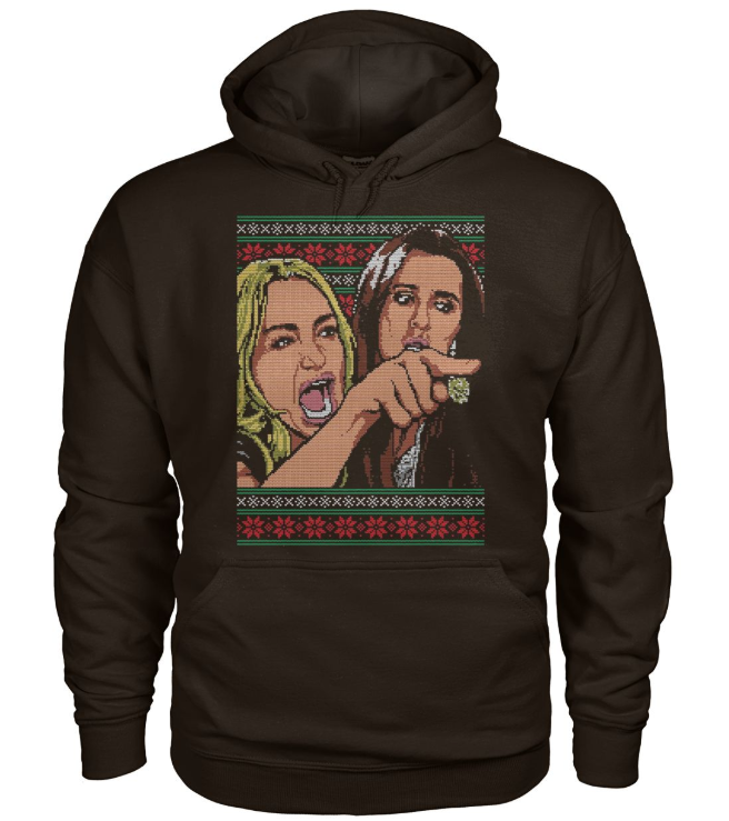 Angry Women Yelling At Confused Cat Christmas Unisex T-shirt, Sweatshirt , Hoodie Gift For Couple