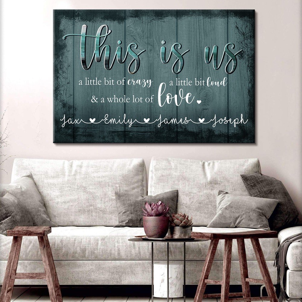 Personalized Family Member Name Wall Art Home Decor This Is Us Canvas