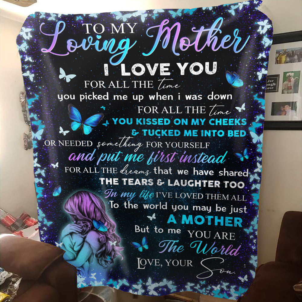 Mom And Son To My Loving Mother I Love You For All The Time Blanket