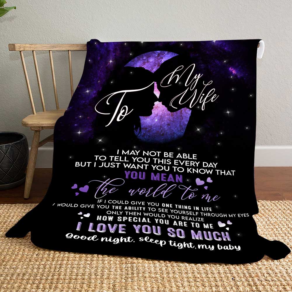 Gift For Wife You Mean The World Blanket