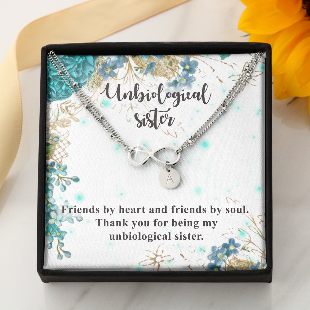 Gift For Unbiological Sister Best friend Bracelet With Charm Infinity Bracelets
