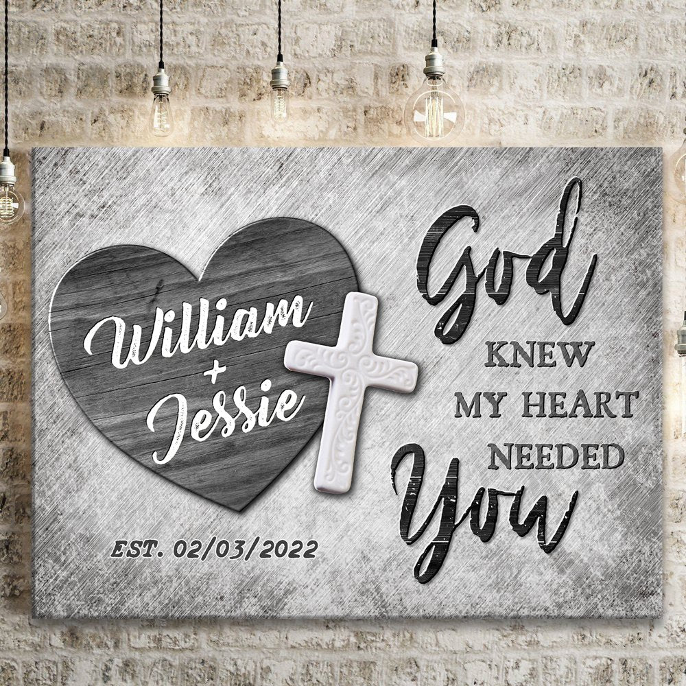 Wife Husband Couple God Anniversary Meaningful Personalized Canvas