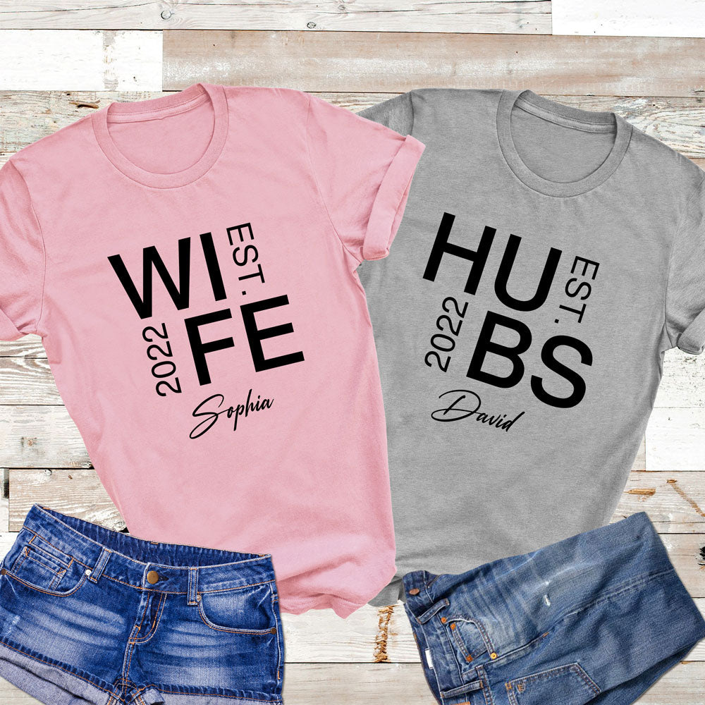 Wife Husband Couple Hubs Wife Funny Personalized Matching Shirt