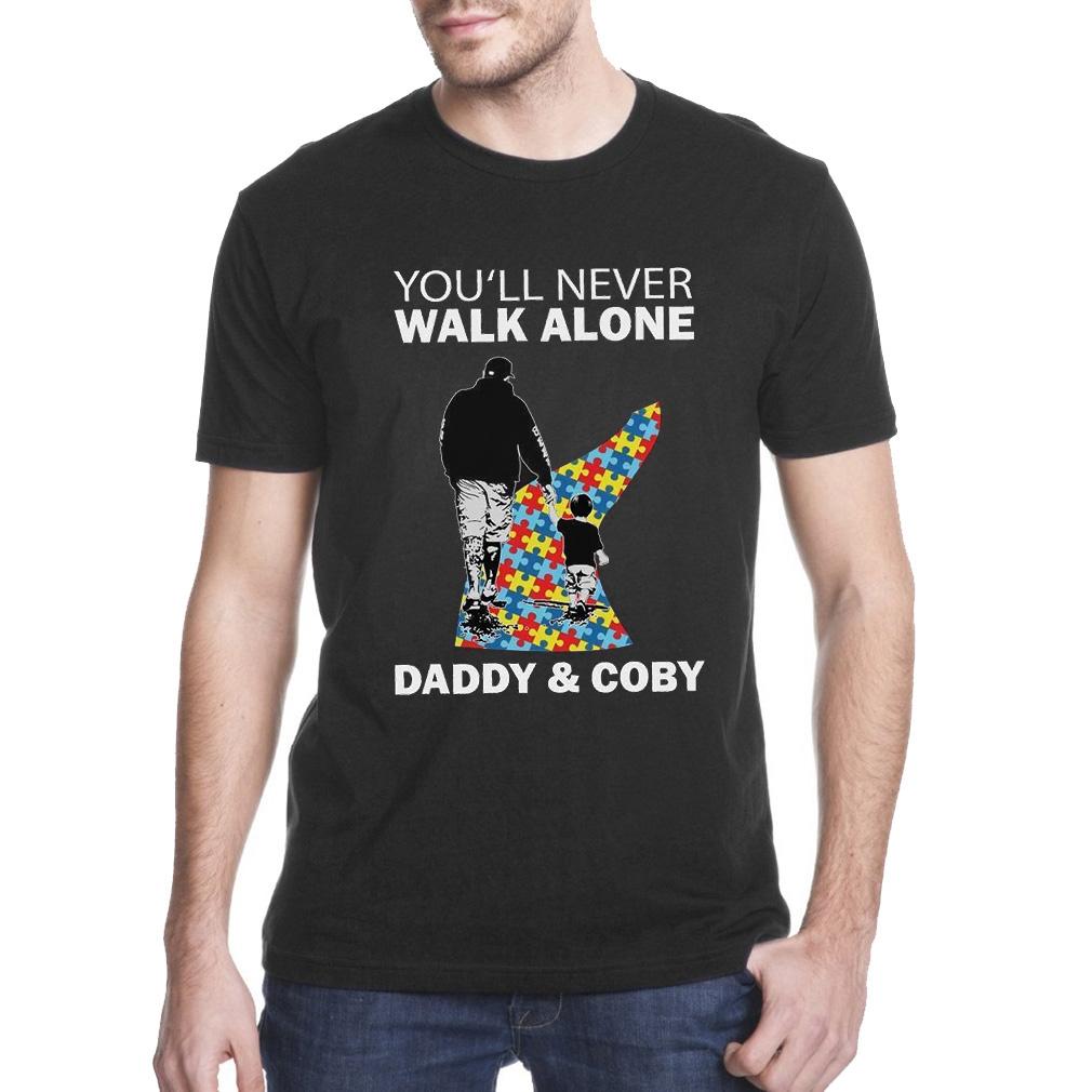 Personalized You'll Never Walk Alone Autism Dad Shirt
