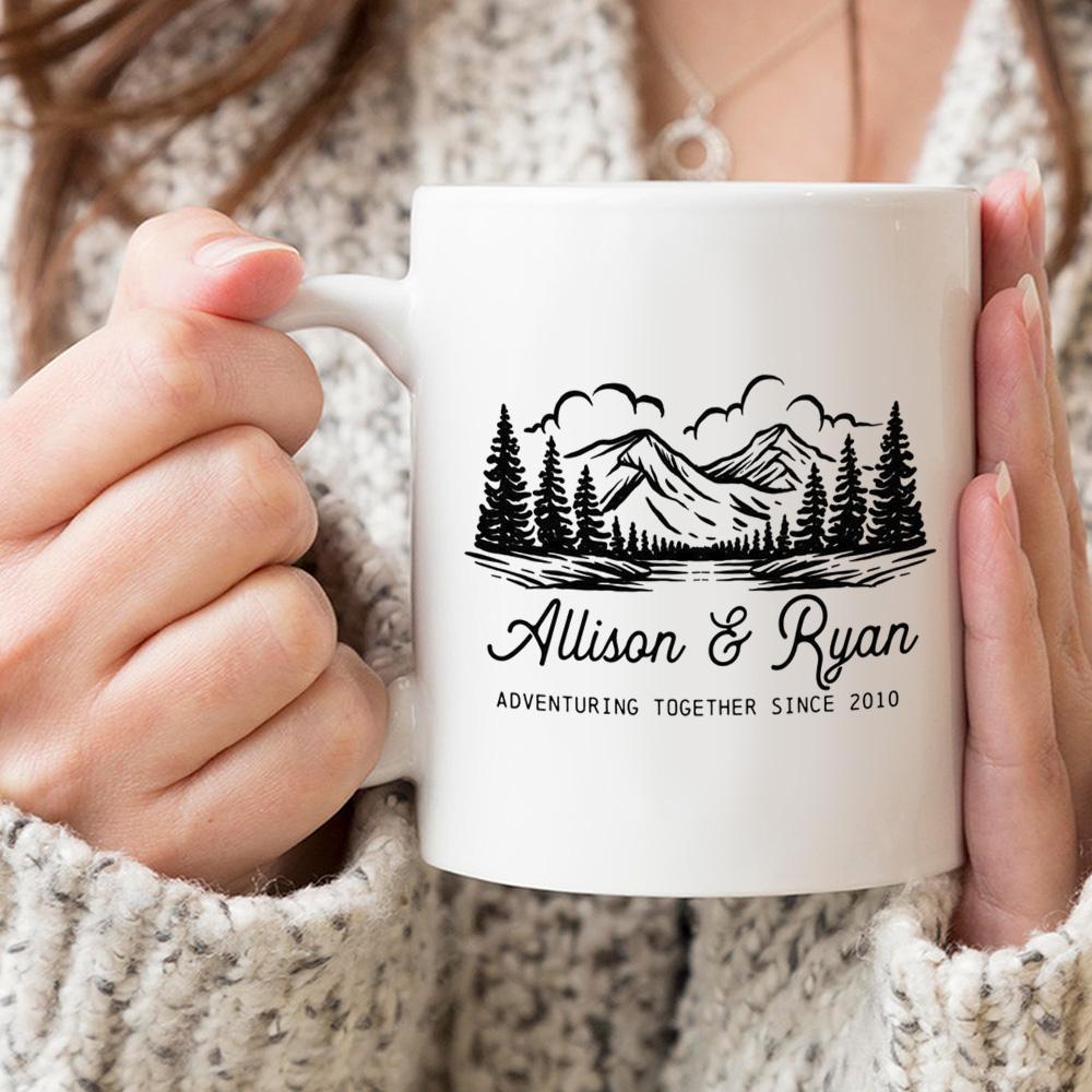 Personalized couple camping mug anniversary gifts