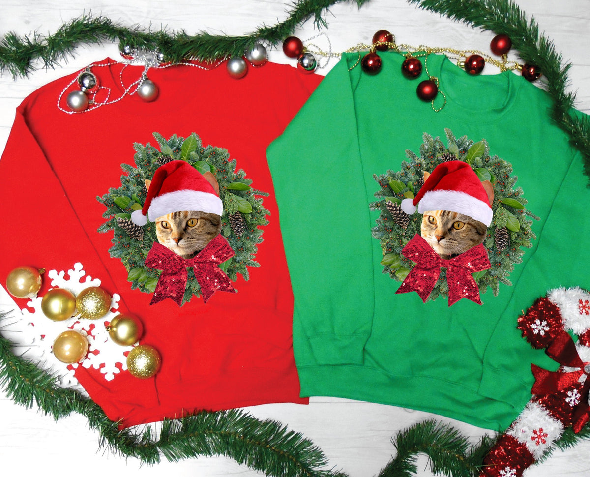Pizza Kitty World Cute Cat Christmas Sweatshirt Gift For Cat Lover