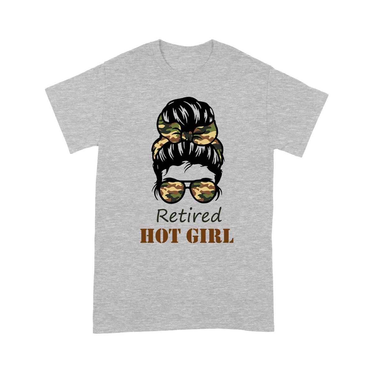 Retired Hot Girl Military Glass Tshirt Gift For Girl