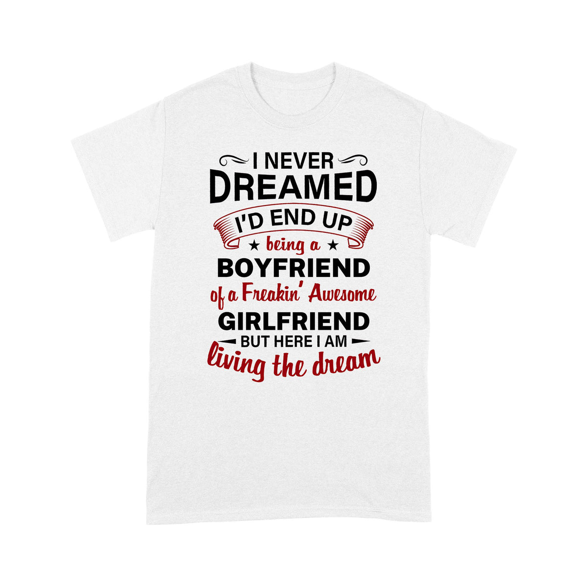 I Never Dream End Up Being A Boyfriend Gift For Boyfriend From Girlfriend Standard Tshirt