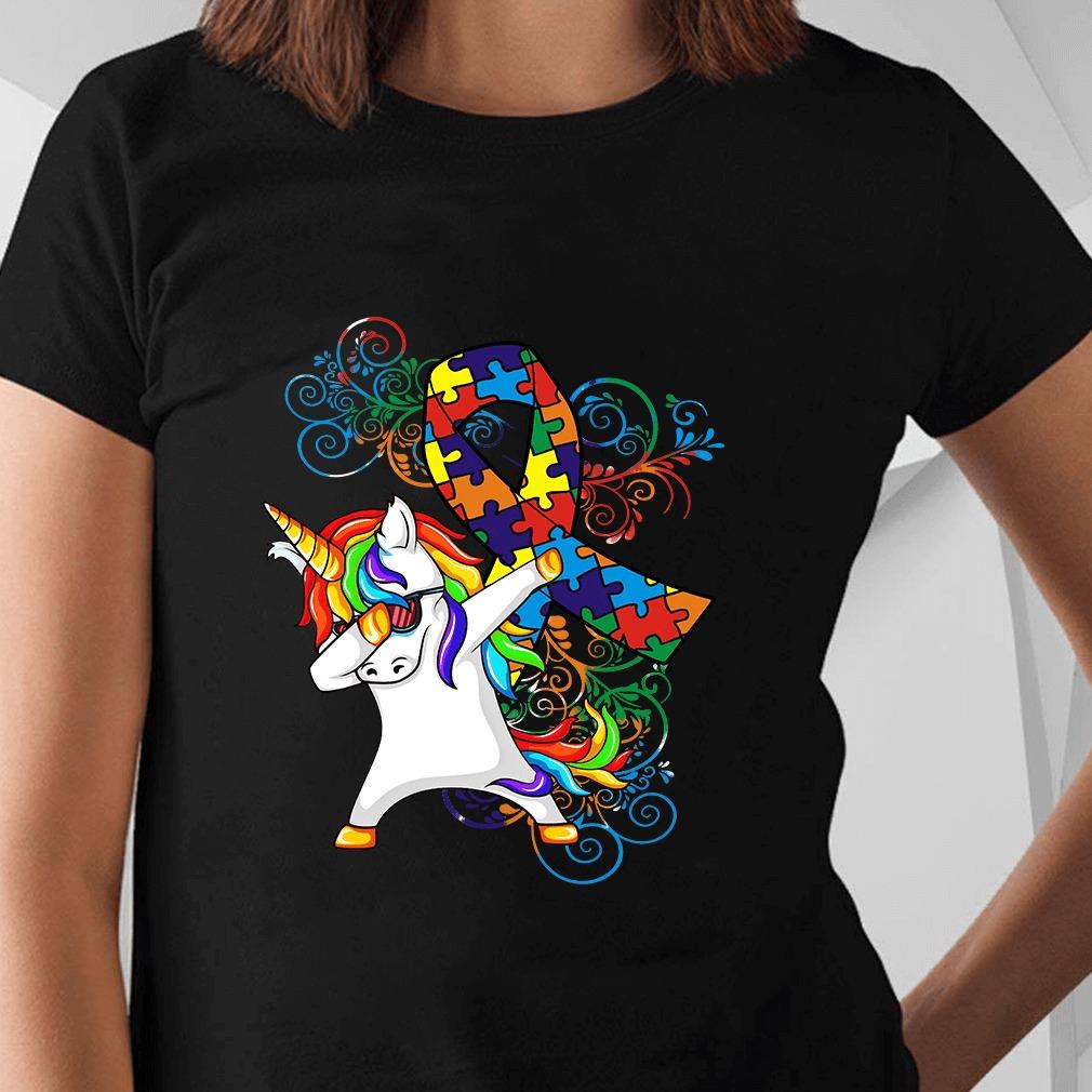 Dabbing Unicorn Faith Hope Love Autism Shirt