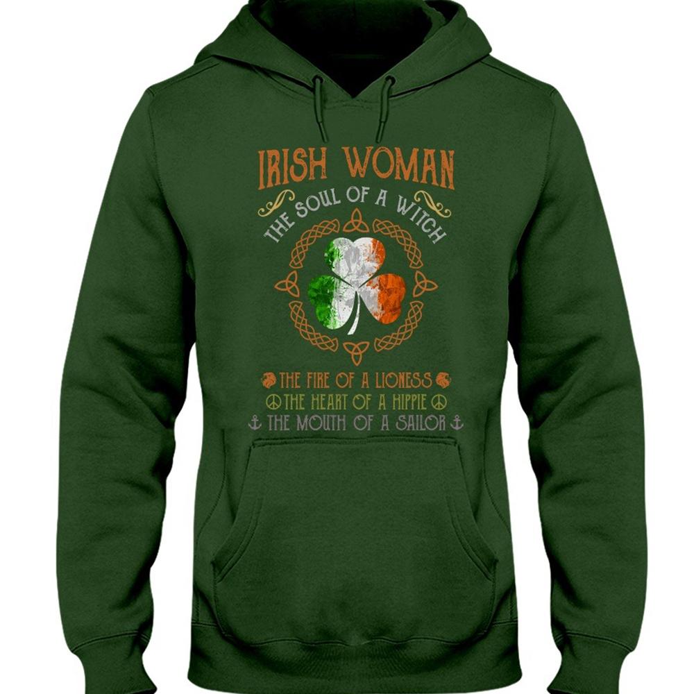 Irish woman hoodie womens st patricks day shirts