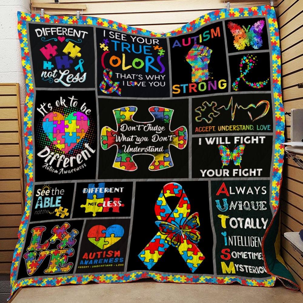 AutismIt's okay to be different autism support blanket