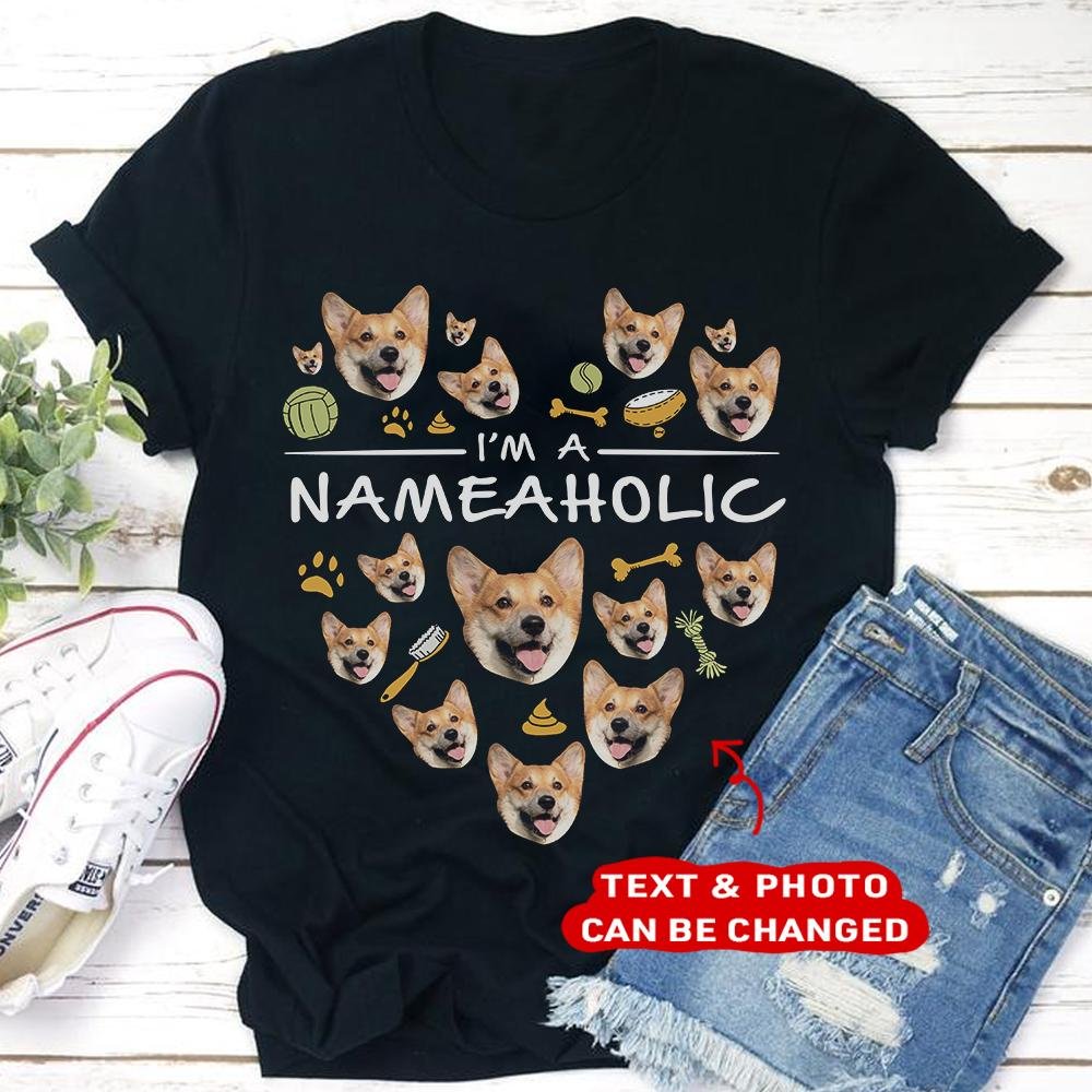 Personalized Gift For Dog Lover Dogaholic Tshirt