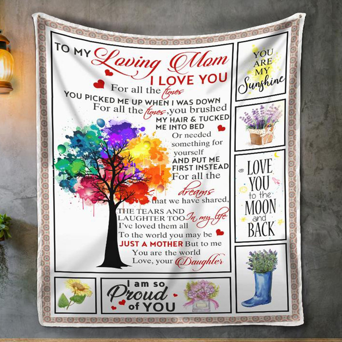 You Are My Sunshine Mom Blanket From Daughter