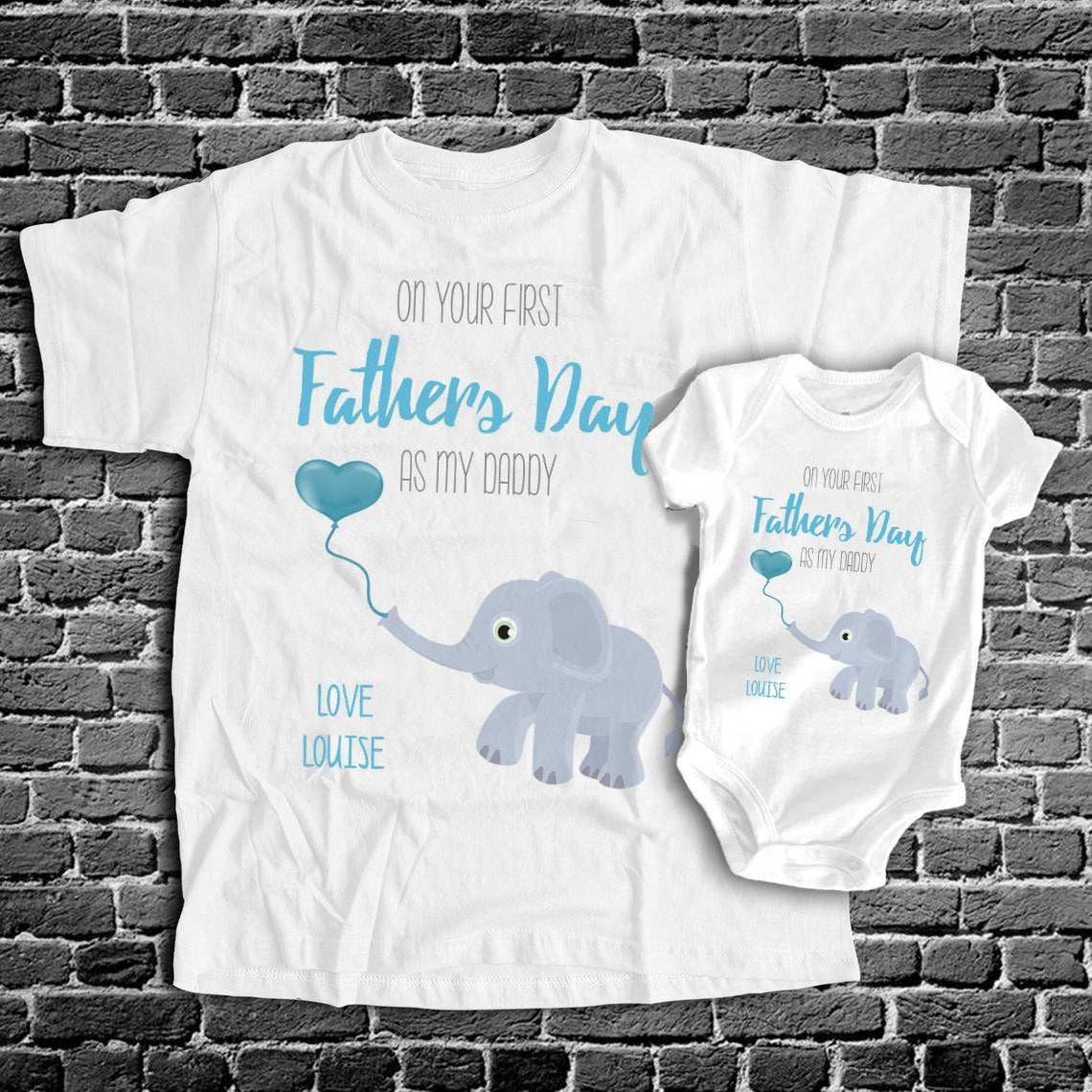 Personalized 1st Father's Day As My Daddy Matching Shirts Dad And Baby Gift