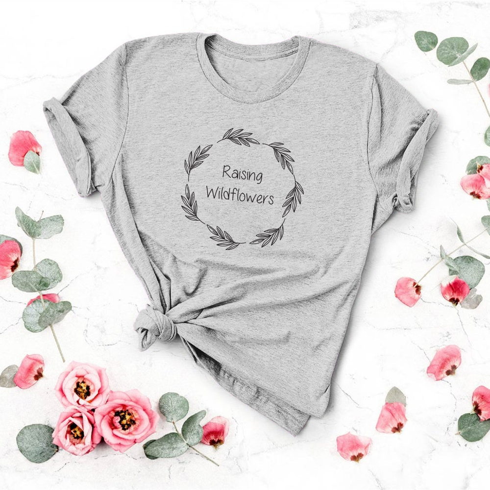 Gift For Girl Raising Wildflowers Circle Flower Shirt