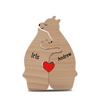 Personalized Wooden Bear Family Puzzle Home Decor Gift for Parents