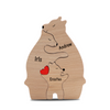 Personalized Wooden Bear Family Puzzle Home Decor Gift for Parents