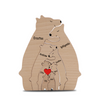 Personalized Wooden Bear Family Puzzle Home Decor Gift for Parents