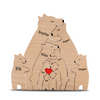 Personalized Wooden Bear Family Puzzle Home Decor Gift for Parents